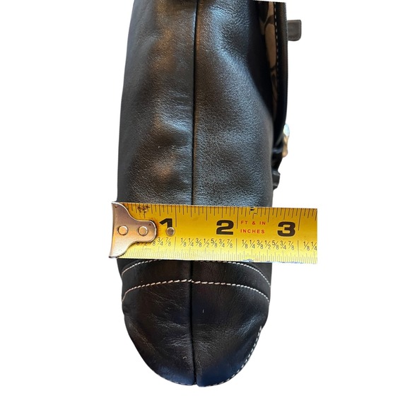 VTG Coach Soho Black Leather Flap Crossbody Bag Silver Buckle 9480 - Picture 15 of 17